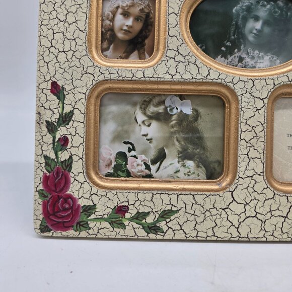 Vintage Multi-Photo Frame With Roses Shabby Chic Style by Anister Gifts - Picture 5 of 10